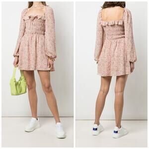 NEW Reformation Pink Floral Mini Dress